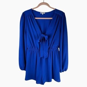 Bleuh Ciel Blue Romper Playsuit Womens Large Summer Vacation Festival Shorts